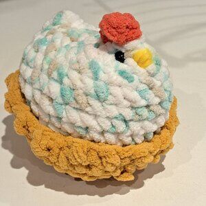 Crochet handmade chicken with nest